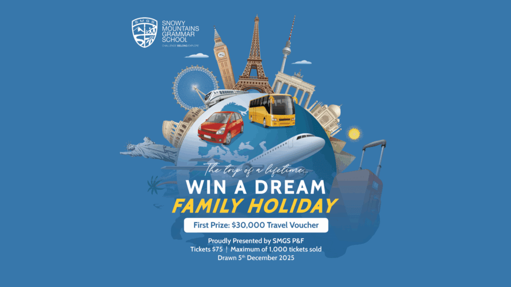 Win a $30,000 Holiday While Supporting SMGS! 1 Subheading Blog Banner 3 1100x618@2x | Snowy Mountains Grammar School | Win a $30,000 Holiday While Supporting SMGS!
