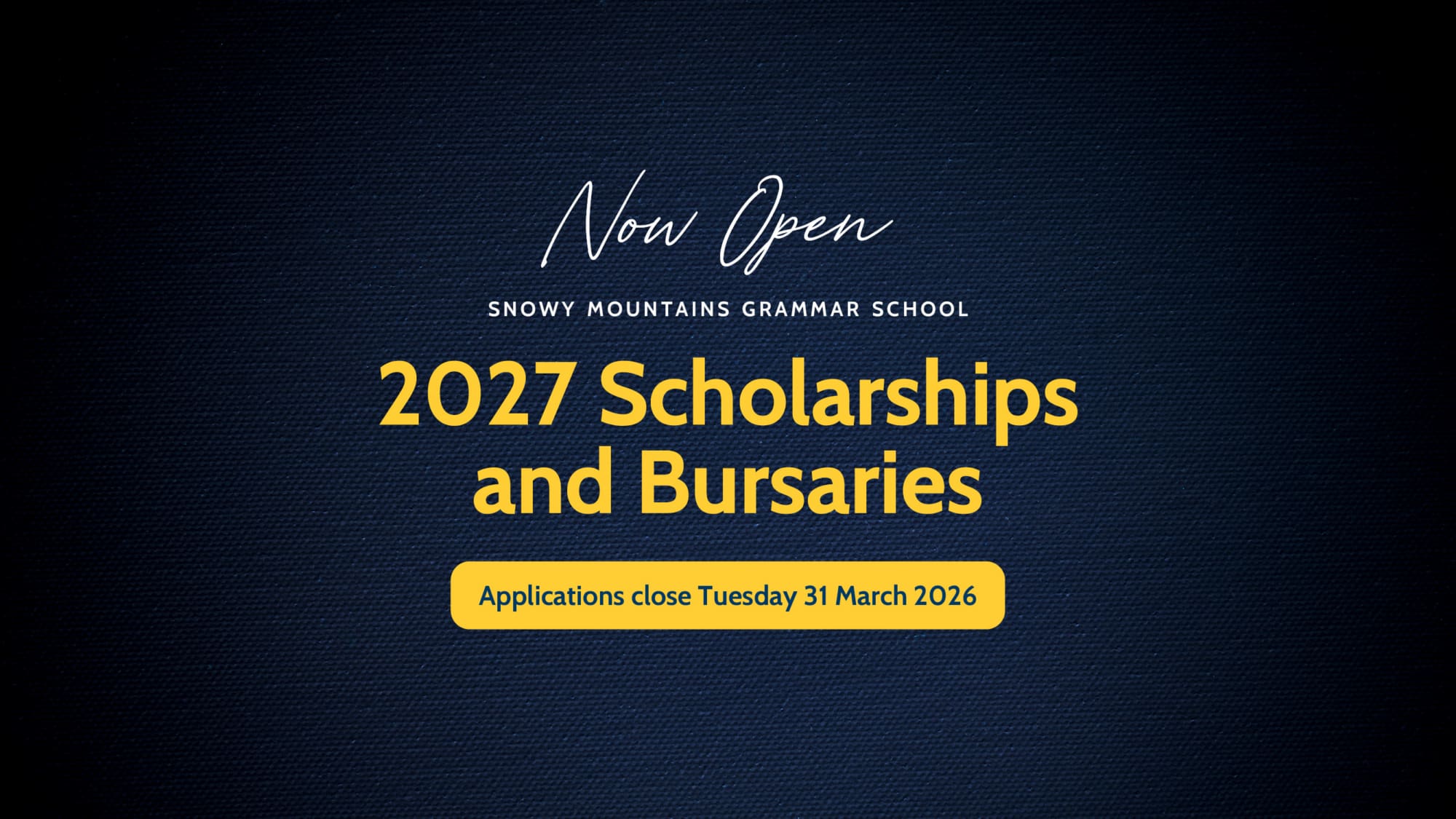2027 Scholarship and Bursaries
